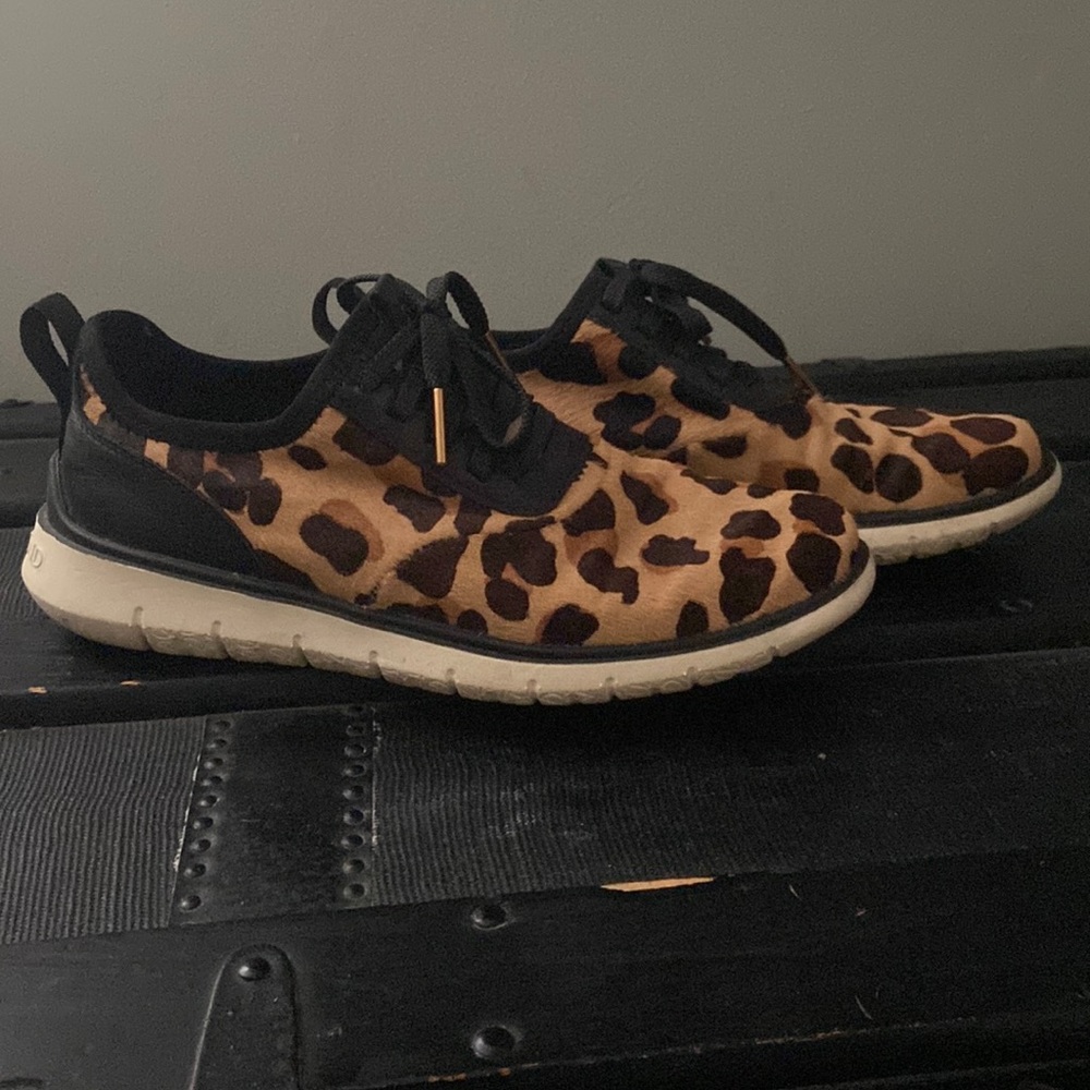 Cole Haan Zerogrand sneakers, size 7.5, leopard print